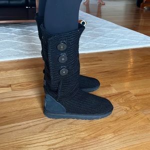 Ugg black knitted boots. Used but great condition